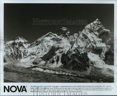 #ad Press Photo Mt. Everest featured in quot;Taller Than Everest?quot; on PBS mjx07147