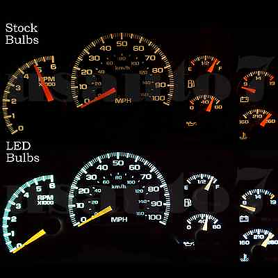 #ad Dash Cluster Gauges White SMD LED LIGHTS KIT Fits 99 02 Chevy Suburban 1500 2500