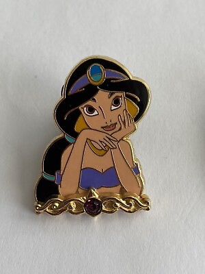 #ad JDS Jasmine Princess Portrait Power Stones Jewel Purple Aladdin Disney Pin A9