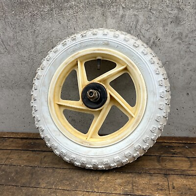 #ad Schwinn YO Scooter Wheel 12.5 Tire Old School BMX White 12 1 2 Freestyle Vintage