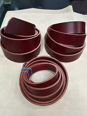 WD 47 Cherry Brown Tooling Leather Straps1 2quot; to 4quot; Wide 68 72 Inches Long9 10OZ