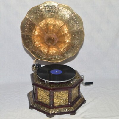 Working Gramophone Antique Phonograph Vintage Gramophone Nautical Gramophone