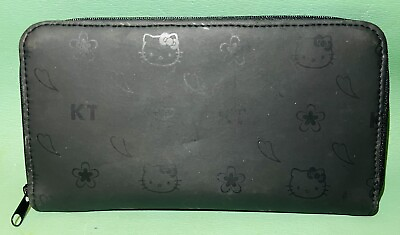 #ad #ad Sanrio Hello Kitty Black Long Wallet ID Card Holder Coin Purse Blackout Style
