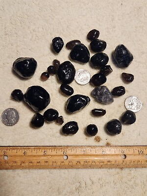 #ad Obsidian Apache Tears Stone Gems For Jewelry Healing Crystals Rough Tumbling