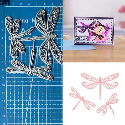 #ad Metal Cutting Dies Scrapbooking Dragonfly Embossing Stencil Paper Card Crafts