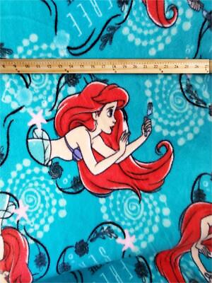#ad Fleece DISNEY#x27;S THE LITTLE MERMAID Printed Fabric ARIEL#x27;S FORK 58quot; Wide SBY