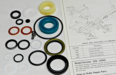 #ad Master repair kit for SEARS 328 Series floor jack w 4 page manual OME Parts