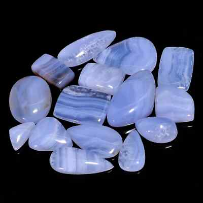 #ad Natural Blue Lace Agate Mix Wholesale Loose Gemstone
