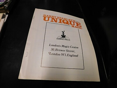 #ad Harry Stanley#x27;s Unique Magic London#x27;s Magic Centre Magazine