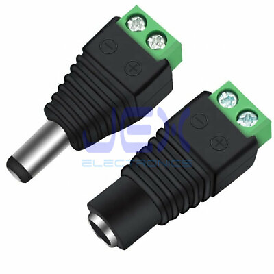 #ad DIY DC Power Repair 2.1mm x 5.5mm to Screw Terminal CCTV Connector Adapter