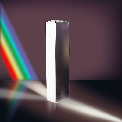 #ad 7.8quot; 20cm Optical Glass Triple Triangular Prism Physics Teaching Light Spectrum