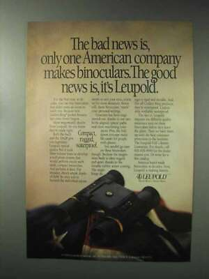 1993 Leupold Binoculars Ad Only One American Makes