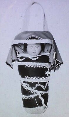 #ad 1937 Model Seneca Indian Child on Baby Frame Magic Lantern Glass Slide