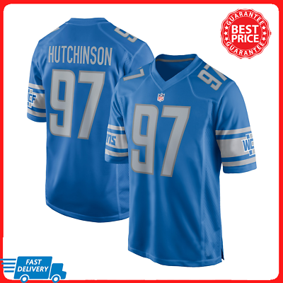 Aidan Hutchinson #97 Detroit Lions 2022 23 Season Blue Shirt Fan Made All Size