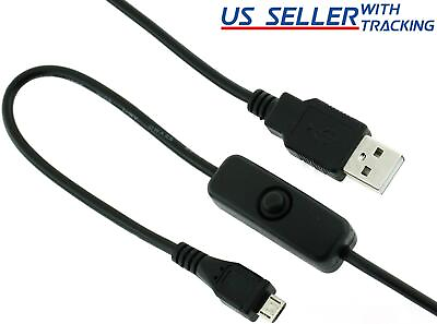 3A Micro USB Cable with ON OFF Switch Power Button Raspberry Pi amp; Phone Charging