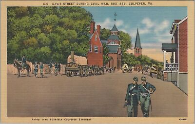 #ad Postcard Davis Street During Civil War Culpeper VA