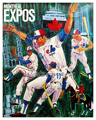 1970 Vintage MLB Montreal Expos REPRINT Poster Picture Color 8 X 10 Photo