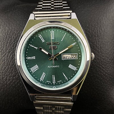 Vintage Seiko 5 Automatic 17 Jewels Cal.6309A Day Date Men#x27;s Wrist Watch WS08