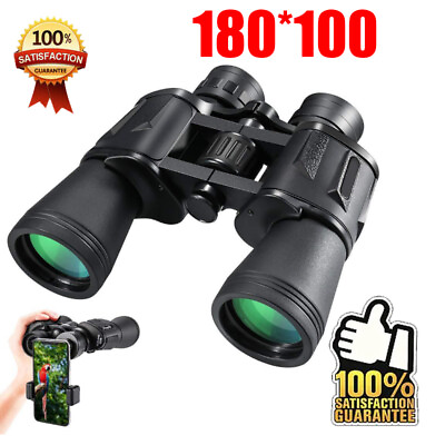 180*100 High Powered Military Zoom Binoculars for Adults BAK7 Prism FMC Lens HD