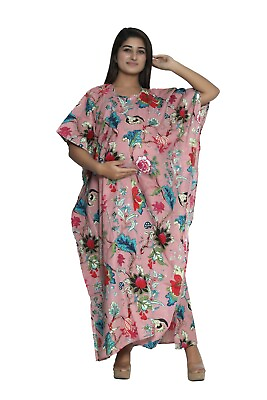 #ad Kaftan Dress Bohemian Gown Maxi Dress Resort Wear Caftan Floral Print Kaftan