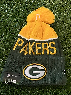 #ad NWT#x27;S 2015 New Era On Field Green Bay Packers NFL Sport Knit Beanie Sideline