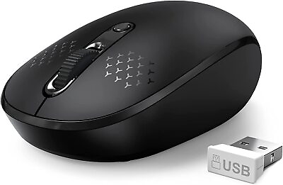 Portable Wireless Mouse 2.4GHz Silent with USB Receiver Optical USB Mouse