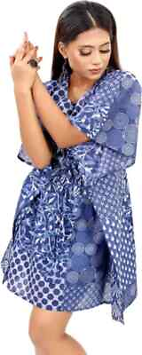 #ad Boho Cotton Plus Size Women#x27;s Summer Indian Casual Kaftan Tunic Maxi Long Dress