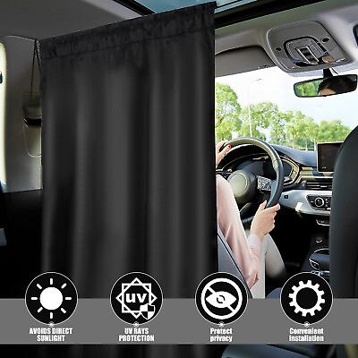#ad 3PCS Car Privacy Curtains Car Divider Curtain Between Rear Seat Car Blackout CA