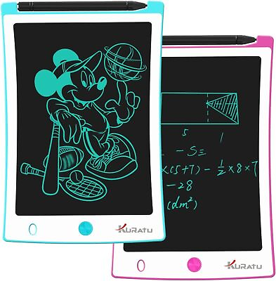 2 Pack 8.5 inch Drawing Tablet Pads Reusable LCD Writing Tablet for Kids Doodle