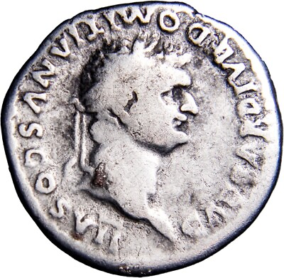 #ad Domitian AD 81 96. Rome Denarius Corinthian Helmet Draped Throne AR Silver Coin