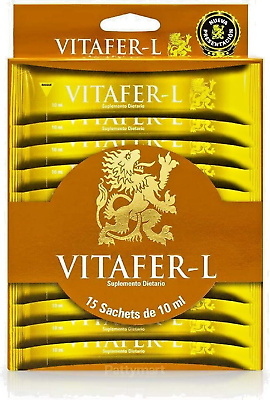 #ad VITAFER L GOLD 15 SACHETS 10 ML EACH OVERALL WELL BEING BOOSTER