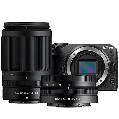 #ad Nikon Z 30 Mirrorless Camera w 2 Lens Kit Z DX 16 50mm VR amp; 50 250mm VR