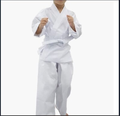 #ad Martial Arts Karate Uniform BOLD Lightweight WHITE Size 0 00 000 1