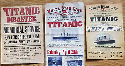 #ad Titanic Posters White Star Line 1912 Old Vintage Antique Ocean Liner Boat Ship