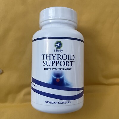 #ad 1 Body Thyroid Support Iodine Supplement Vegetarian amp; Non GMO Capsules exp 2026