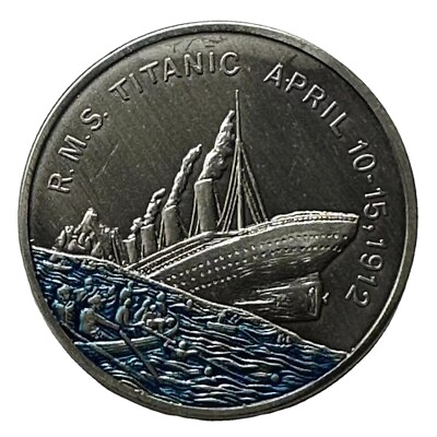 #ad R.M.S TITANIC APRIL 10 15 1912 Commemorative Coin TITANIC WRECK WURLD HERITAGE