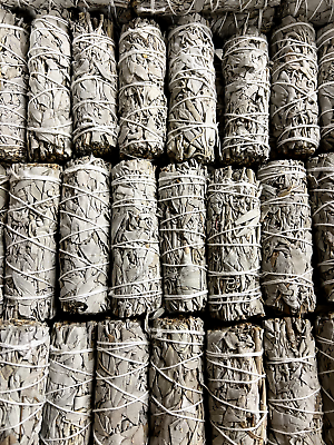 #ad Lot 50X White Sage Smudge Sticks Wands 4 5quot; House Cleansing Negativity Removal