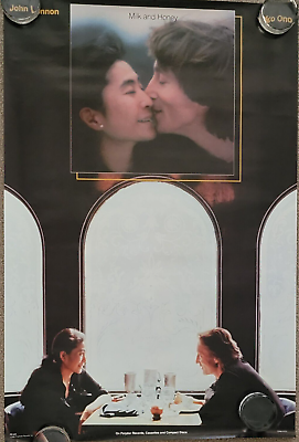 #ad original 1984 John Lennon Poster With Yoko Ono Milk and Honey 22quot; x 30quot;