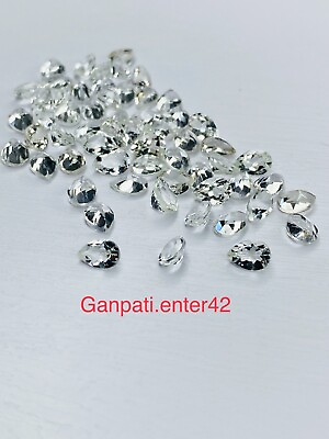 #ad Crystal Quartz Loose Gemstone Faceted Pear Cut 10x7 MM Natural 4 Pcs Lot E