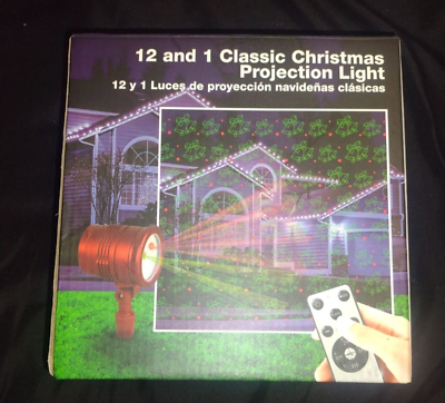#ad 12 in 1 classic Christmas Projection Light with remote and free shipping usa