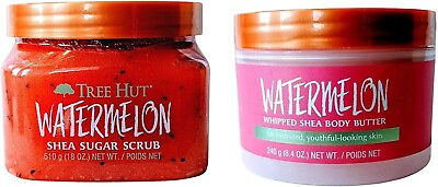 #ad 《NEW》Tree Hut Radiant Skin Watermelon Shea Sugar Scrub amp; Shea Body Butter Set