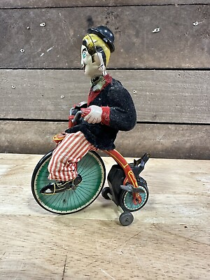 #ad #ad DISNEY CARTOON 1950’s CYCLIST” TIN MECHANICALquot;HIGH WHEELquot; TRICYCLE