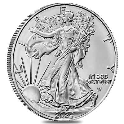 #ad 2024 1 oz Silver American Eagle $1 Coin BU