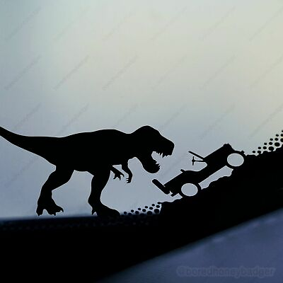Jurassic Mini T Rex Dinosaur Decal Easter Egg Car Vinyl Sticker Windshield