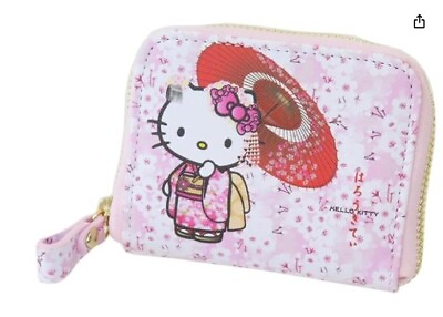 #ad Sanrio Hello Kitty Japanese Pattern Series Wallet with Pass 85mm x 100mm