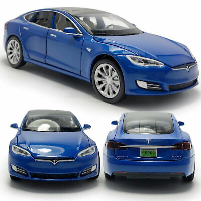 #ad 1:32 Model Tesla Model S 100D Car Diecast Gifts Toys Collection W Sound Light