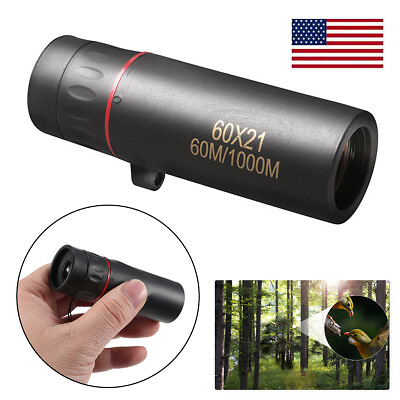 60x21 Zoom Pocket HD Mini Small Telescope Binoculars Monocular Sports Outdoor