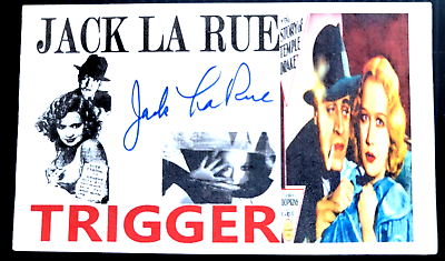 #ad #ad JACK LA RUE quot;THE STORY OF TEMPLE DRAKEquot; quot;TRIGGERquot; AUTOGRAPHED 3X5 INDEX CARD