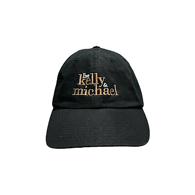 Live Kelly amp; Michael Hat Cap Black Strap Back Adjustable Embroidered Cotton