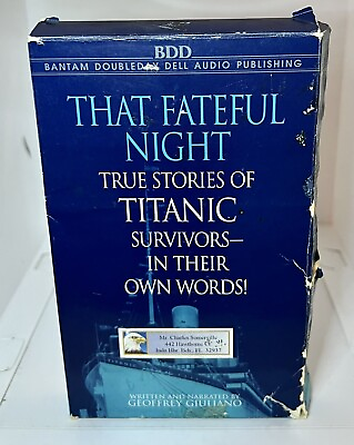 Vintage That Fateful Night Titanic Survivors Geoffrey Giuliano Audio Cassette